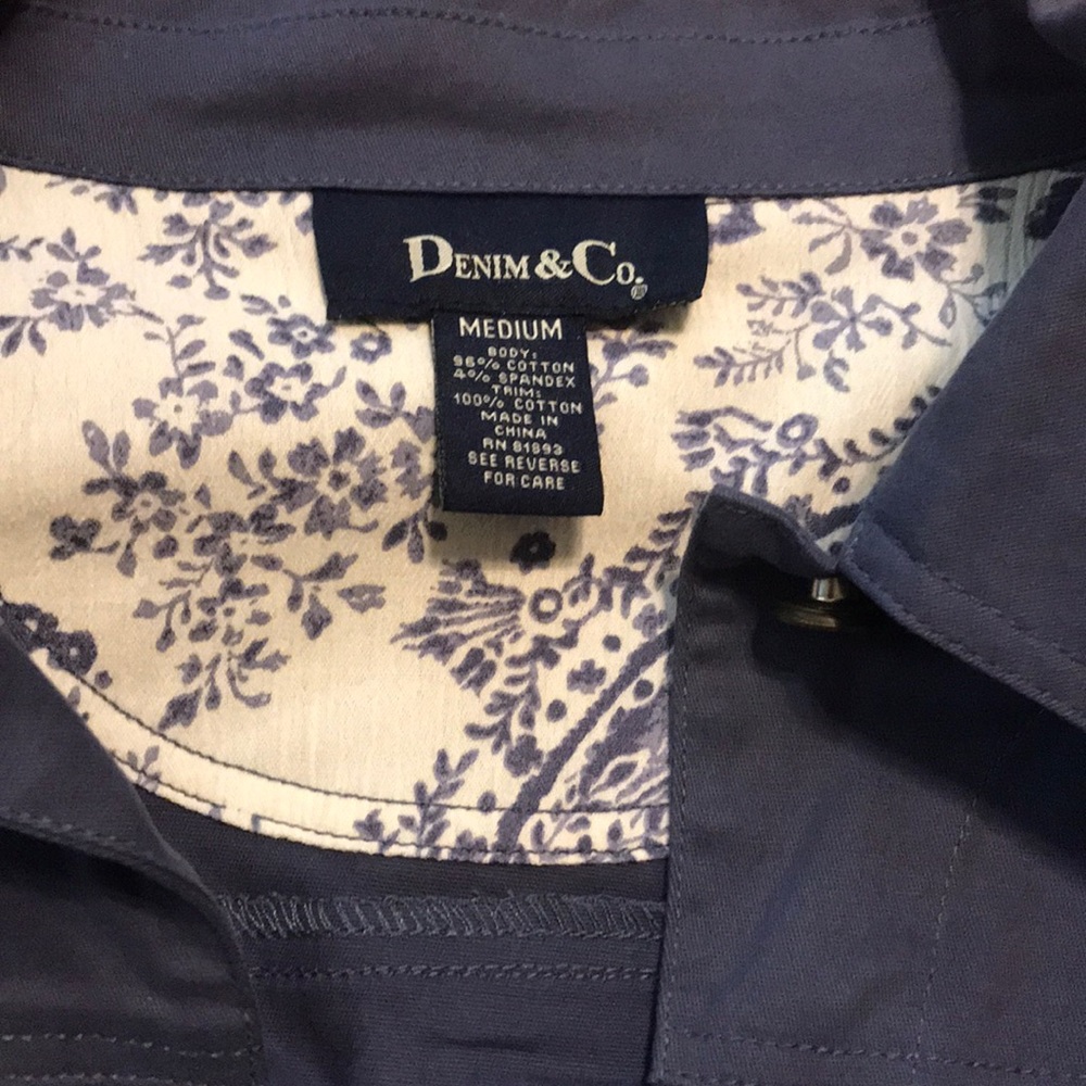 Denim&Co. - Women’s Medium- Blue Rib Jacket